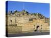 Entrance to Edinburgh Castle under Clear Blue Sky, Edinburgh, Lothian, Scotland-Chris Hepburn-Stretched Canvas