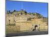 Entrance to Edinburgh Castle under Clear Blue Sky, Edinburgh, Lothian, Scotland-Chris Hepburn-Mounted Photographic Print