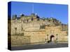 Entrance to Edinburgh Castle under Clear Blue Sky, Edinburgh, Lothian, Scotland-Chris Hepburn-Stretched Canvas