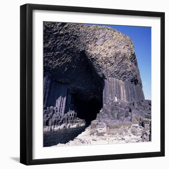 Entrance to Fingal's Cave, Columnar Basalt Rock, Island of Staffa, Inner Hebrides-Geoff Renner-Framed Photographic Print