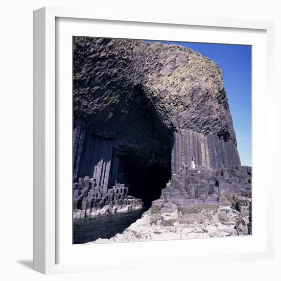 Entrance to Fingal's Cave, Columnar Basalt Rock, Island of Staffa, Inner Hebrides-Geoff Renner-Framed Photographic Print