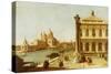 Entrance to Grand Canal, Venice, with Piazzetta and the Church of Santa Maria Della Salute-Canaletto-Stretched Canvas