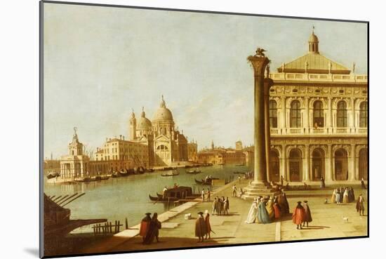 Entrance to Grand Canal, Venice, with Piazzetta and the Church of Santa Maria Della Salute-Canaletto-Mounted Giclee Print