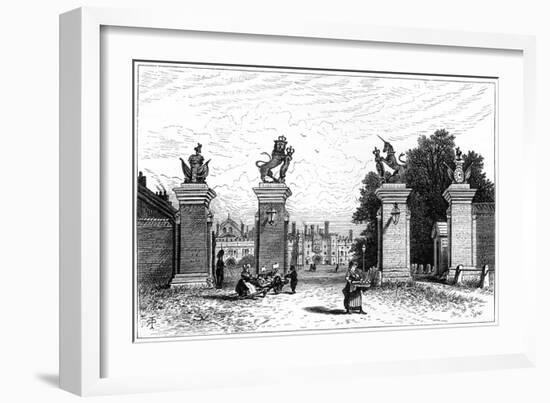 Entrance to Hampton Court Palace, 1880-Robert Taylor Pritchett-Framed Giclee Print