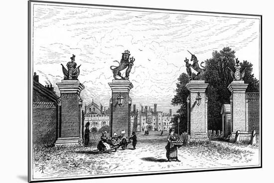 Entrance to Hampton Court Palace, 1880-Robert Taylor Pritchett-Mounted Giclee Print