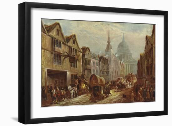 Entrance to La Belle Sauvage Inn Yard, Ludgate Hill, London-J.C. Maggs-Framed Giclee Print