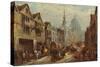 Entrance to La Belle Sauvage Inn Yard, Ludgate Hill, London-J.C. Maggs-Stretched Canvas