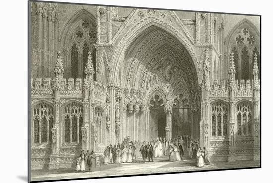 Entrance to Lincoln Cathedral-Thomas Allom-Mounted Giclee Print