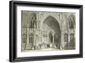 Entrance to Lincoln Cathedral-Thomas Allom-Framed Giclee Print