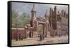 Entrance to Lincoln's Inn, London-Charles Edwin Flower-Framed Stretched Canvas