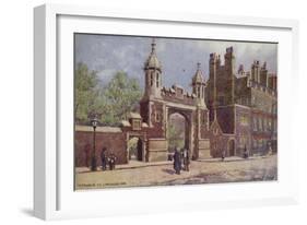 Entrance to Lincoln's Inn, London-Charles Edwin Flower-Framed Giclee Print