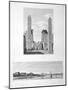 Entrance to Luxor Temple, and View of Louqsor, 1802-Baltard-Mounted Giclee Print