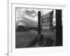 Entrance to Manzanar Relocation Center-Ansel Adams-Framed Photo