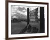 Entrance to Manzanar Relocation Center-Ansel Adams-Framed Photo