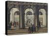 Entrance to Marciana Library in Venice-Giuseppe Bernardino Bison-Stretched Canvas