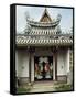 Entrance to Masira Prasad with its Lacquered Door in Sivalaya Garden, Grand Palace-null-Framed Stretched Canvas