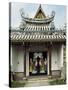 Entrance to Masira Prasad with its Lacquered Door in Sivalaya Garden, Grand Palace-null-Stretched Canvas