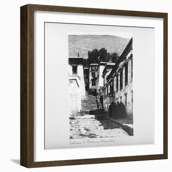 Entrance to Nachung Monastery, Tibet, 1903-04-John Claude White-Framed Giclee Print