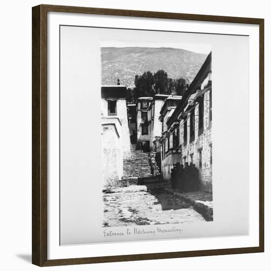 Entrance to Nachung Monastery, Tibet, 1903-04-John Claude White-Framed Giclee Print