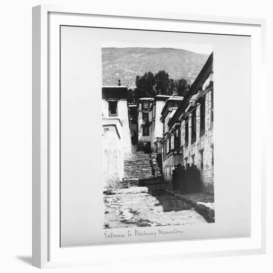 Entrance to Nachung Monastery, Tibet, 1903-04-John Claude White-Framed Giclee Print