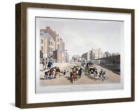 Entrance to Oxford Street at the Tyburn Turnpike, London, 1798-Heinrich Schutz-Framed Giclee Print