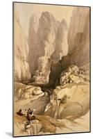 Entrance to Petra, March 10th 1839, Plate 98 from Volume III of "The Holy Land"-David Roberts-Mounted Giclee Print