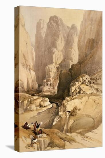 Entrance to Petra, March 10th 1839, Plate 98 from Volume III of "The Holy Land"-David Roberts-Stretched Canvas