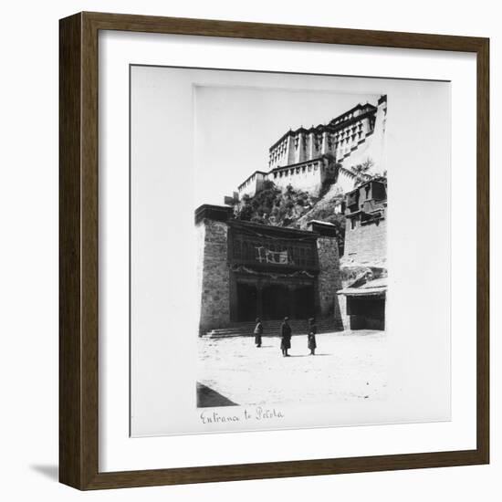 Entrance to Potala, Lhasa, Tibet, 1903-04-John Claude White-Framed Giclee Print