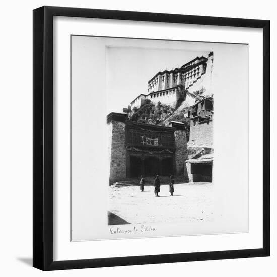 Entrance to Potala, Lhasa, Tibet, 1903-04-John Claude White-Framed Giclee Print