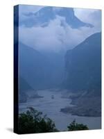 Entrance to Qutang Gorge, Three Gorges, Yangtze River, China-Keren Su-Stretched Canvas