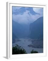 Entrance to Qutang Gorge, Three Gorges, Yangtze River, China-Keren Su-Framed Premium Photographic Print