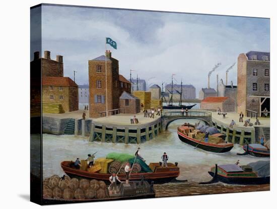 Entrance to Regent's Canal Dock-Margaret Loxton-Stretched Canvas