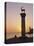 Entrance to Rhodes Harbour at Dawn, Rhodes, Dodecanese Islands, Greece, Europe-John Miller-Stretched Canvas
