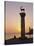 Entrance to Rhodes Harbour at Dawn, Rhodes, Dodecanese Islands, Greece, Europe-John Miller-Stretched Canvas