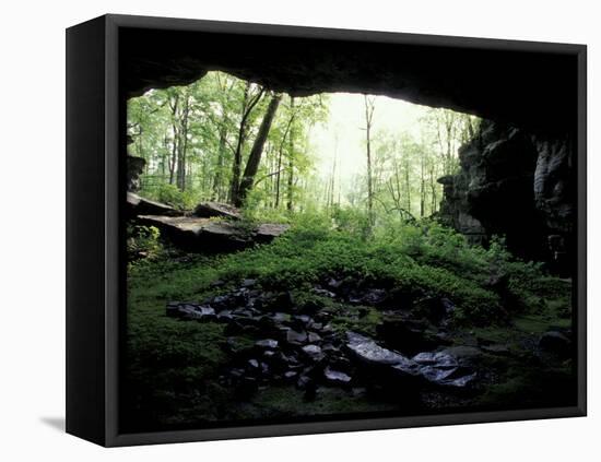 Entrance to Russell Cave National Monument, Alabama, USA-William Sutton-Framed Stretched Canvas