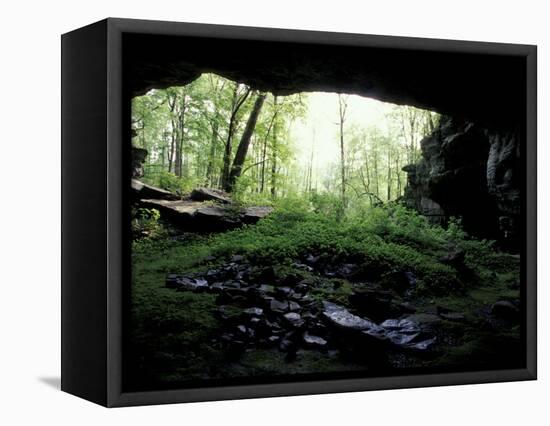 Entrance to Russell Cave National Monument, Alabama, USA-William Sutton-Framed Stretched Canvas