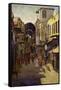 Entrance to Souk (Market), Damascus, Syria, C. 1901-N. Jafari-Framed Stretched Canvas