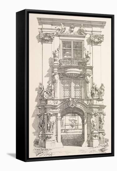 Entrance to St Florian Monastery in Vienna, Austria-null-Framed Stretched Canvas