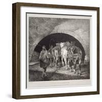 Entrance to the Adelphi Wharf, Lithograph by Charles-Joseph Hullmandel, 1821-Theodore Gericault-Framed Giclee Print