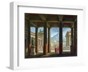 Entrance to the Amphitheatre, Design for the Opera "L'Ultimo Giorno Di Pompeii," 1827-Alessandro Sanquirico-Framed Giclee Print
