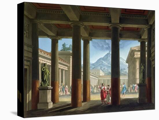 Entrance to the Amphitheatre, Design for the Opera "L'Ultimo Giorno Di Pompeii," 1827-Alessandro Sanquirico-Stretched Canvas