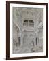 Entrance to the Baths at the Alhambra (Graphite and White Bodycolour with Brief Touches of Watercol-John Frederick Lewis-Framed Giclee Print