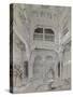 Entrance to the Baths at the Alhambra (Graphite and White Bodycolour with Brief Touches of Watercol-John Frederick Lewis-Stretched Canvas