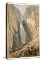 Entrance to the Bolan Pass from Dadur, from "Sketches in Afghaunistan"-James Atkinson-Stretched Canvas