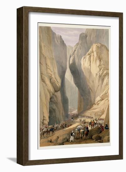 Entrance to the Bolan Pass from Dadur, from "Sketches in Afghaunistan"-James Atkinson-Framed Giclee Print