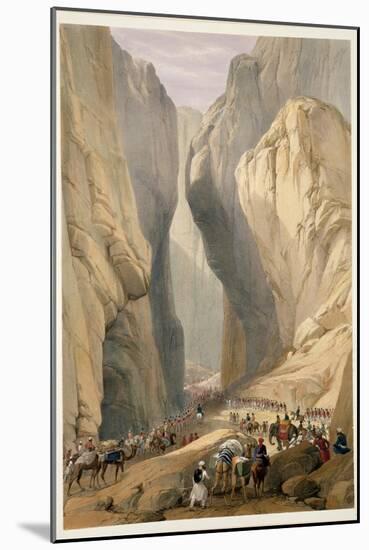 Entrance to the Bolan Pass from Dadur, from "Sketches in Afghaunistan"-James Atkinson-Mounted Giclee Print