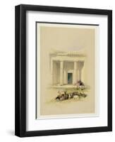 Entrance to the Caves of Bani Hasan, from "Egypt and Nubia", Vol.1-David Roberts-Framed Giclee Print