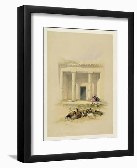 Entrance to the Caves of Bani Hasan, from "Egypt and Nubia", Vol.1-David Roberts-Framed Giclee Print