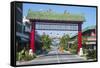 Entrance to the Chinese Quarter, Noumea, New Caledonia, Pacific-Michael Runkel-Framed Stretched Canvas