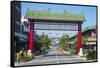 Entrance to the Chinese Quarter, Noumea, New Caledonia, Pacific-Michael Runkel-Framed Stretched Canvas